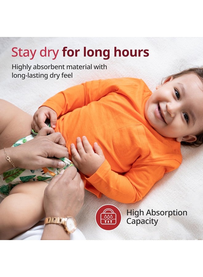 لوفلاب حفاضات قماشية للأطفال قابلة لإعادة الاستخدام من لوف لاب، مزودة بحماية مزدوجة ضد التسرب، عالية الامتصاص، سريعة الجفاف، مريحة ومقاومة للبقع، للأطفال من سن 3 أشهر فما فوق، خصر وارتفاع قابلان للتعديل بأزرار كبس، حشوة ماصة، أزرق مع شحن - Image 3