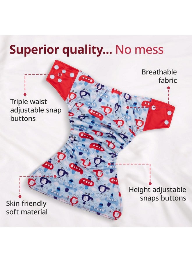 لوفلاب حفاضات قماشية للأطفال قابلة لإعادة الاستخدام من لوف لاب، مزودة بحماية مزدوجة ضد التسرب، عالية الامتصاص، سريعة الجفاف، مريحة ومقاومة للبقع، للأطفال من سن 3 أشهر فما فوق، خصر وارتفاع قابلان للتعديل بأزرار كبس، حشوة ماصة، أزرق مع شحن - Image 4