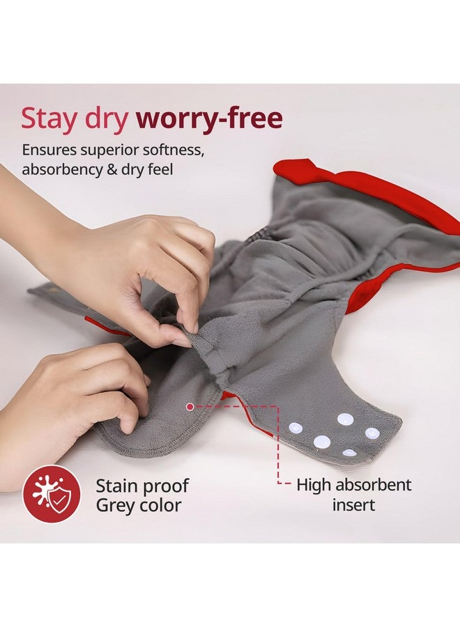 لوفلاب حفاضات قماشية للأطفال قابلة لإعادة الاستخدام من لوف لاب، مزودة بحماية مزدوجة ضد التسرب، عالية الامتصاص، سريعة الجفاف، مريحة ومقاومة للبقع، للأطفال من سن 3 أشهر فما فوق، خصر وارتفاع قابلان للتعديل بأزرار كبس، حشوة ماصة، أزرق مع شحن - Image 5