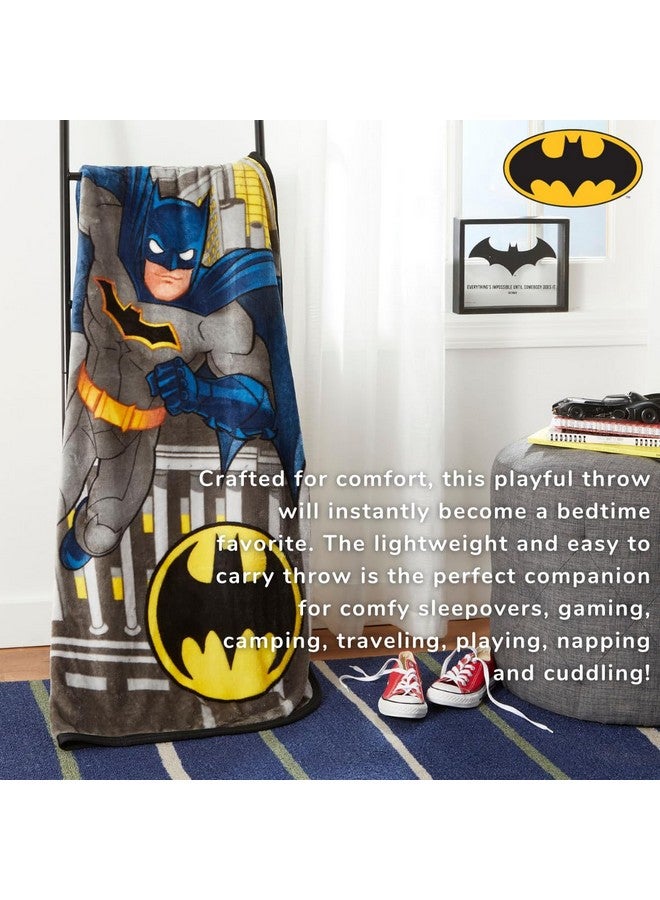 Franco Franco Batman DC Comics Kids Bedding Super Soft Silk Touch Throw, 40 in x 50 in, (Official Licensed Product)  - Image 2