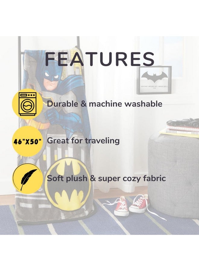 Franco Franco Batman DC Comics Kids Bedding Super Soft Silk Touch Throw, 40 in x 50 in, (Official Licensed Product)  - Image 5