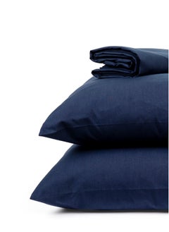 Home of linens طقم ملاءات مسطحة أزرق داكن 180 × 260  - Image 3