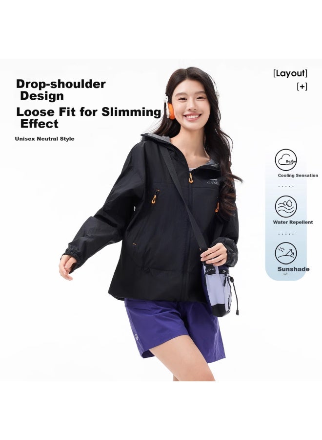 Camel Junkai'S Choice] Light Cool White Outdoor Sun Protection Jacket For Men And Women, Spring And Summer Uv Protection Coat - Image 2