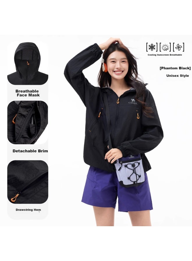Camel Junkai'S Choice] Light Cool White Outdoor Sun Protection Jacket For Men And Women, Spring And Summer Uv Protection Coat - Image 1