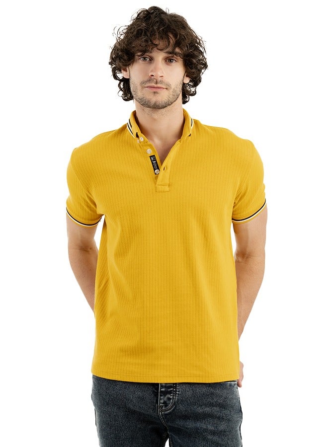 T-shirt polo – Mustard