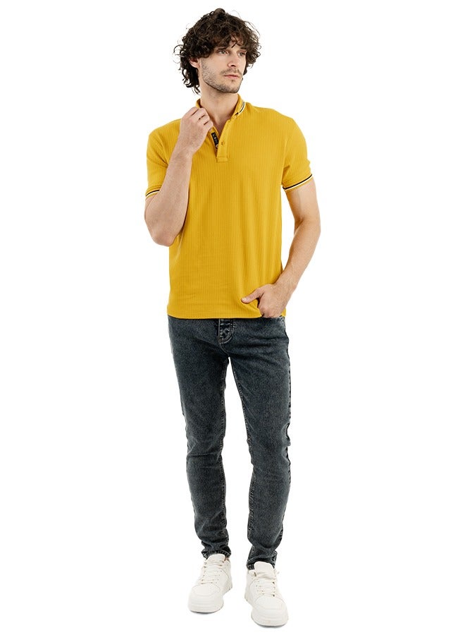 T-shirt polo – Mustard