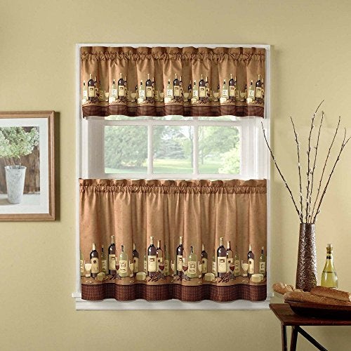 CHF Industries Wines Kitchen Curtain Set 36-inch Length - Image 1