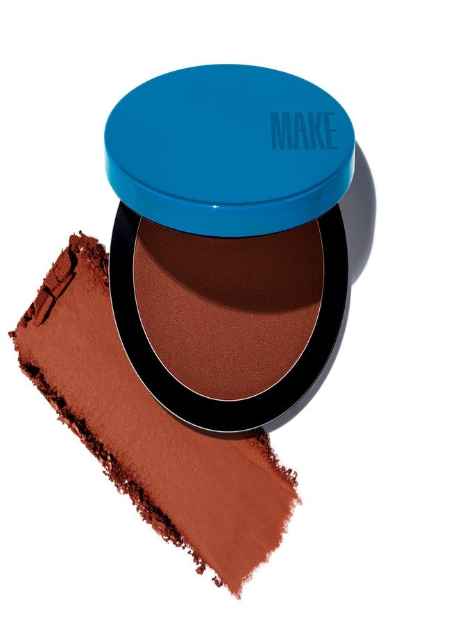 MAKE Beauty Skin Mimetic Microsuede Bronzer Powder - Matte Bronzing Powder Contour, Buildable Formula, Non Comedogenic, Long Lasting Color. Shade - Equinox for Medium to Deep Skin - Image 1