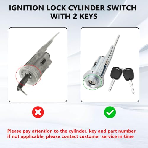 RAMATA 89703-33070 Ignition Lock Cylinder Switch&Non-Transponder Key Compatible with Toyota 2001 2002 2003 2004 2005 2006 2007 Sequoia, 2003-2006 Tundra, 2003-2009 4Runner and More Replace 69052-34040 - Image 4