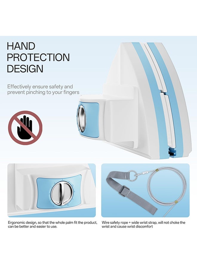 يلا جوي منظف ​​نوافذ مغناطيسي - ممسحة تنظيف زجاج النوافذ ذات الوجهين (5-25 مم) للزجاج المزدوج الفردي، أداة تنظيف الزجاج الأمامي القابلة للتعديل بستة ملفات للمباني الشاهقة - Image 3