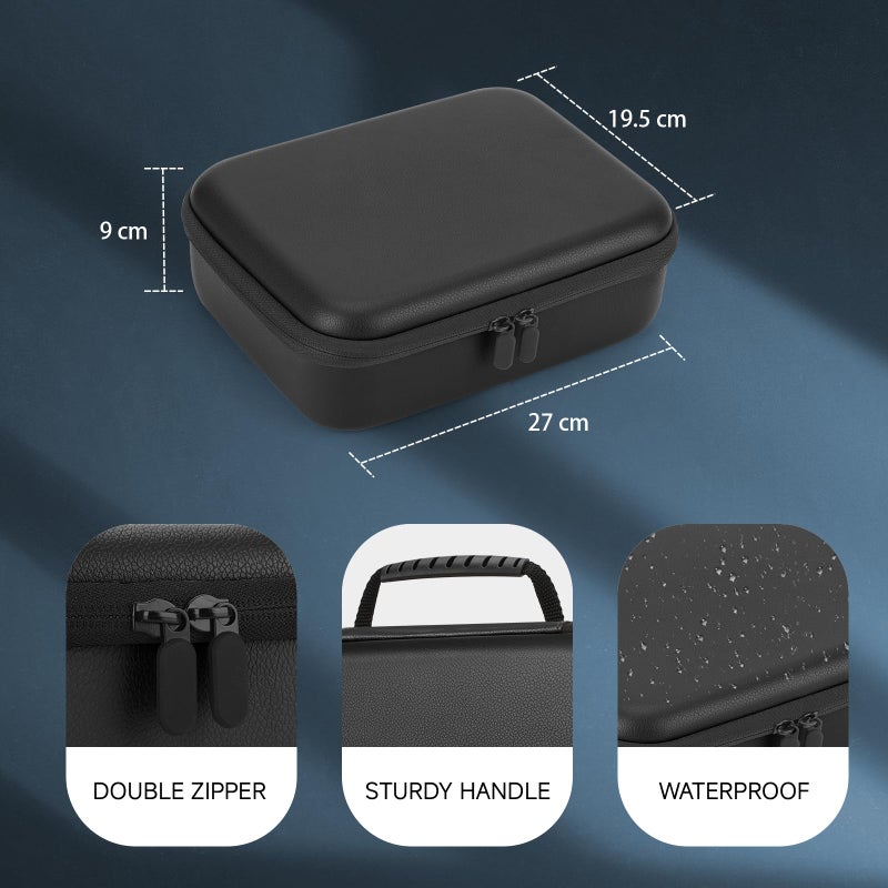 MOSLA Hard Barber Accessories Case for Hair Clippers, Mens Hair Cutting Barber Supplies Holder Organizer Storage Bag for Hair Cutting, Guard Grooming Kit (PU Black) - Image 5