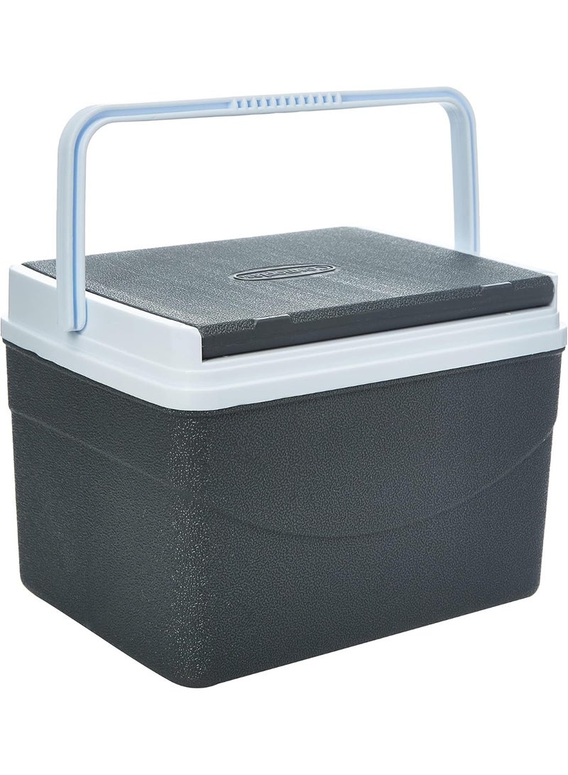 كوزموبلاست صندوق ثلج للنزهات من كوزمو بلاست، سعة 5 لتر، يتسع لـ 6 علب، يحافظ على الثلج لمدة تصل إلى يوم واحد، رمادي - Image 1