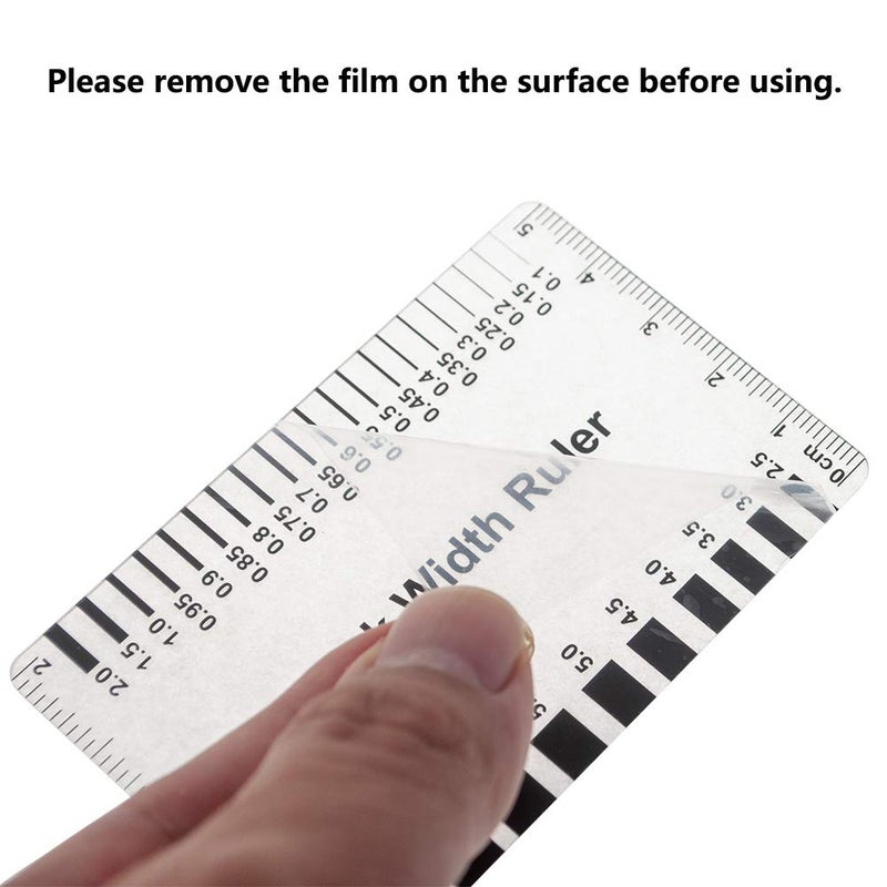 Muka (10PCS) Muka Plastic Concrete Crack Width Ruler-Gloss Clear B - Image 2
