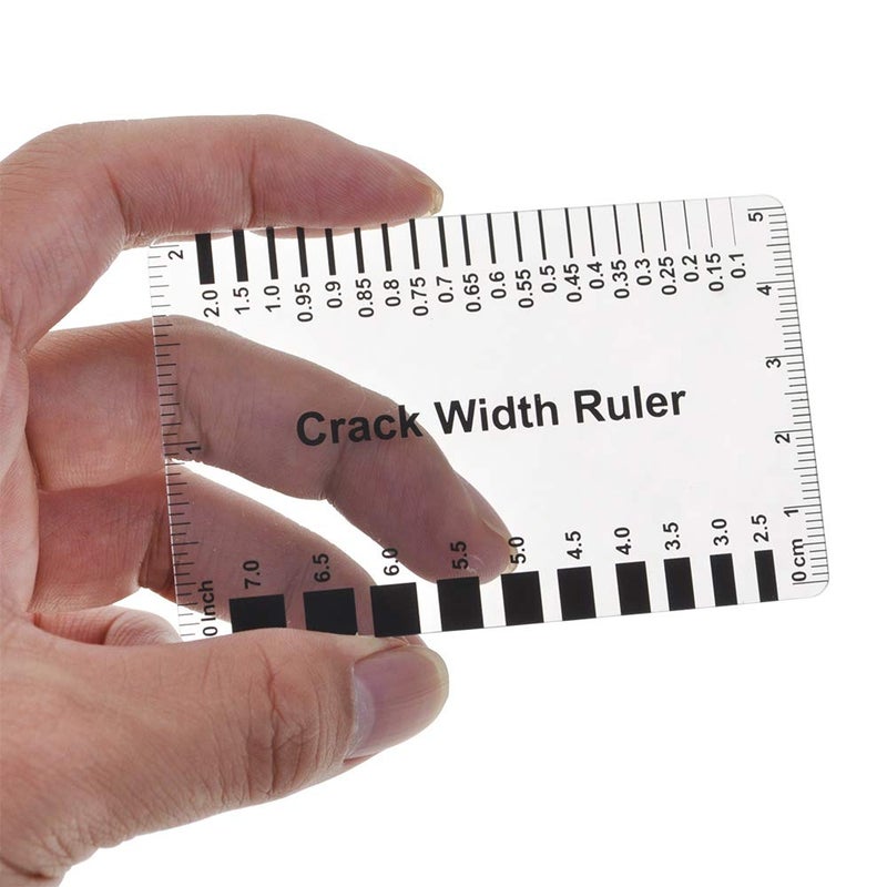 Muka (10PCS) Muka Plastic Concrete Crack Width Ruler-Gloss Clear B - Image 5