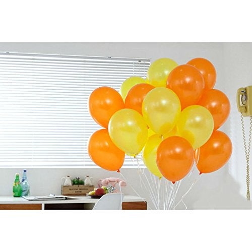 TOYXE® 40047 Toy Balloon Premium Latex Metallic HD - Orange & Yellow (Pack of 50) - Image 2