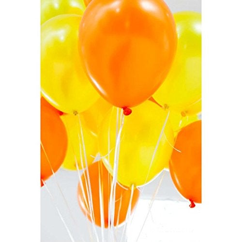 TOYXE® 40047 Toy Balloon Premium Latex Metallic HD - Orange & Yellow (Pack of 50) - Image 3