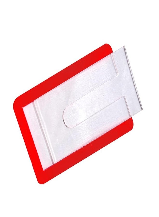 AutoRio Transparent Double-Sided Card Holder ID & Name Tag Sleeve, Durable & Lightweight Card Holder Pack of 1 - Image 2