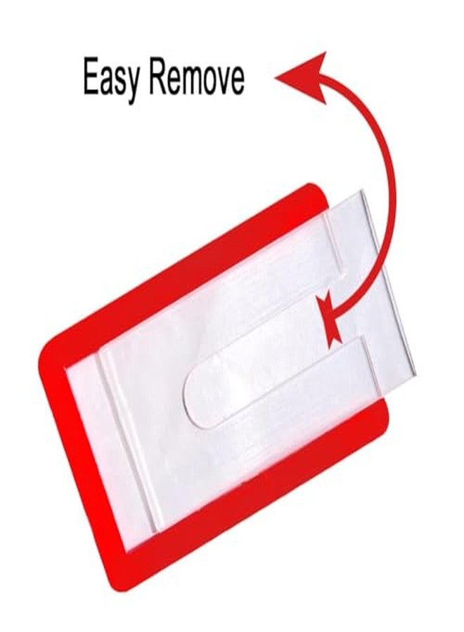 AutoRio Transparent Double-Sided Card Holder ID & Name Tag Sleeve, Durable & Lightweight Card Holder Pack of 1 - Image 4