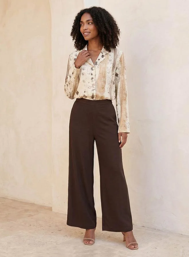 Iconic BEIGE Iconic Regular Fit Notch Lapel Shirt for Women | Best Price UAE