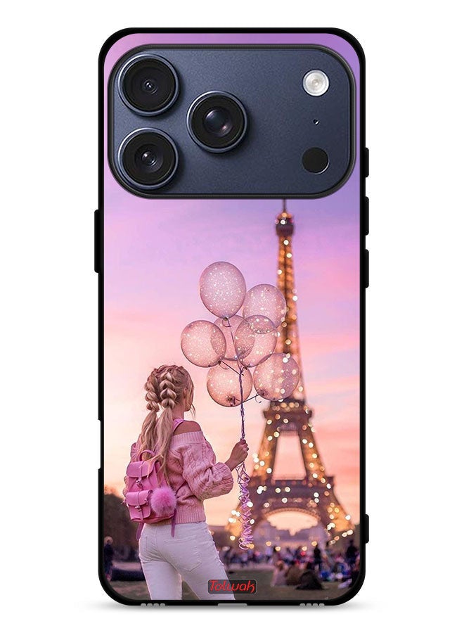 Tolwak Apple iPhone 17 Pro Protective Case Cover Girl Holding Balloons - Image 1