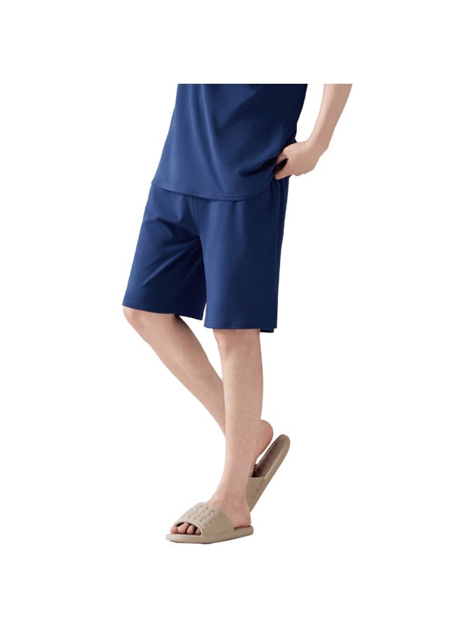 Yiershuang Men's Summer Thin Pajama Shorts, Solid Color Loose Casual Wearable Loungewear Pants For Me