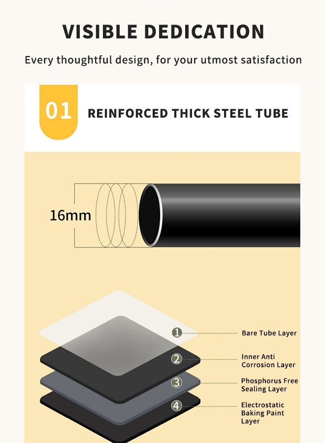 MIXDE Clothes Rack, Clothing Garment Rack Clothes Organizer and Holder Metal Clothing Stand Hanging Clothes 1-Tier Storage Shelf for Boxes Shoes Boots Commercial Grade Multi-Purpose Entryway Shelving Unit - Image 3