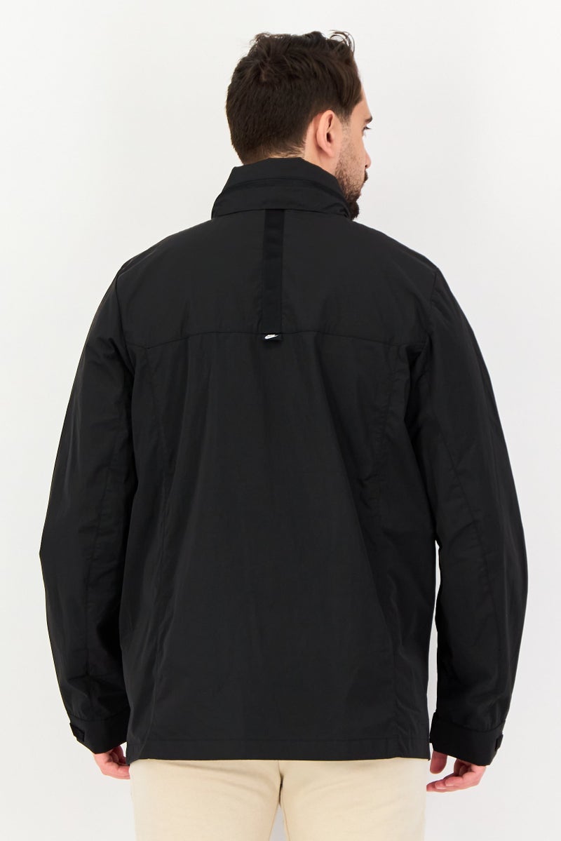 Nike جاكيت واقي من الرياح بأكمام طويلة للرجال، أسود - Image 3