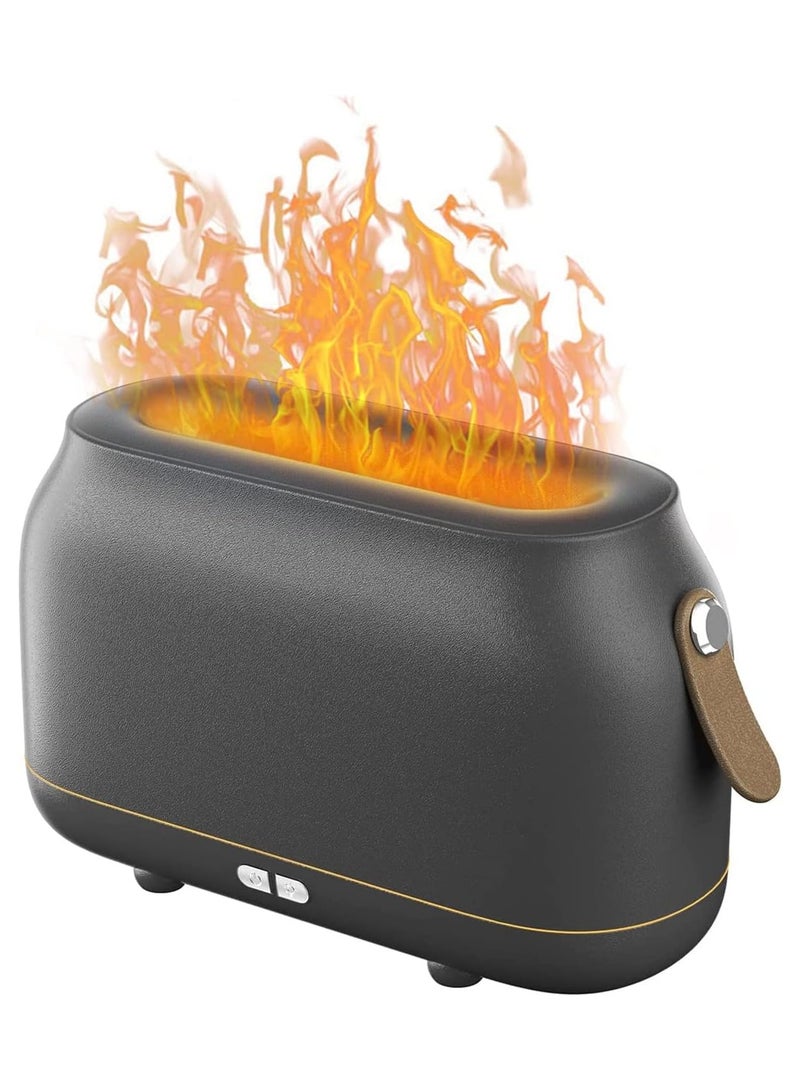 عام موزع الزيوت هذا يعمل بتقنية البخار البارد ويمثل مصباح اللهب المحاكاة بفعالية. يستخدم للعلاج بالروائح والترطيب، سعة 180 مليلتر، مع حماية ضد التشغيل بدون ماء. - Image 1