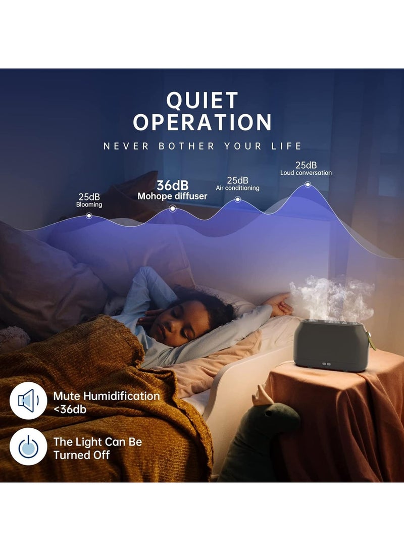 عام موزع الزيوت هذا يعمل بتقنية البخار البارد ويمثل مصباح اللهب المحاكاة بفعالية. يستخدم للعلاج بالروائح والترطيب، سعة 180 مليلتر، مع حماية ضد التشغيل بدون ماء. - Image 4