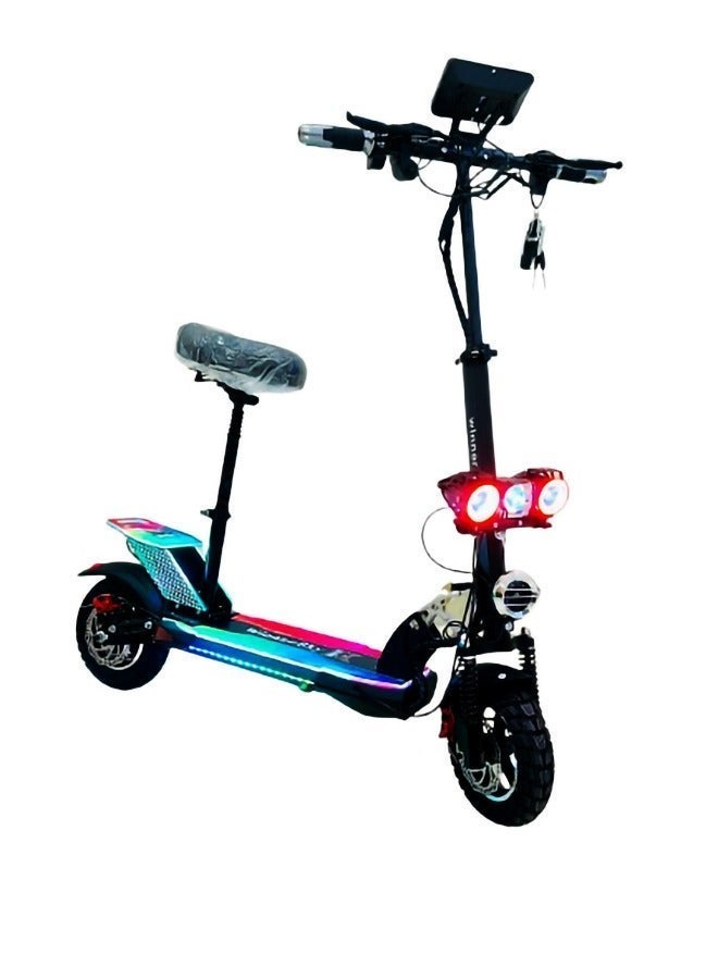 وينر سكاي سكوتر كهربائي Winner Sky W5 –  بطارية 48V 13Ah، سرعة قصوى 55 كم/س، مدى 30 كم، اتصال بلوتوث مع خوذة مجانية، حزام أمان، قفل، حامل موبايل، مجموعة أدوات ومضخ - Image 2