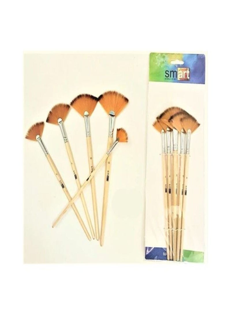 مجموعة فرش الطلاء سمارت 5 فرشة لأطقم طلاء مائي بزيت الأكريليك بألوان مائية من النايلون - Image 1