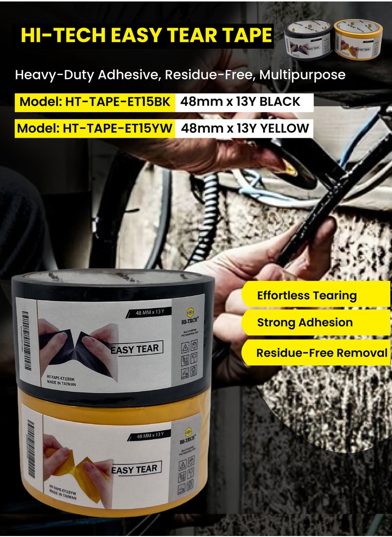 Hi-Tech - Easy Tear Tapes – Heavy-Duty Adhesive, Residue-Free, Multipurpose for Office and Home use. - Image 1