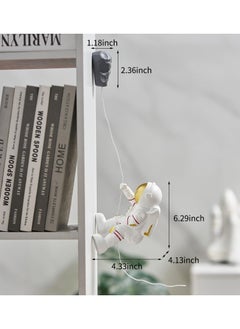 Excefore Astronauts Wall Sculpture Climber Figurines, Modern Home Decor, Outer Space Theme Decoration, 3D Wall Decor for Children's Room, Study Room, Bathroom, Climbing Astronaut Wall-Hanging Decor  - Image 2