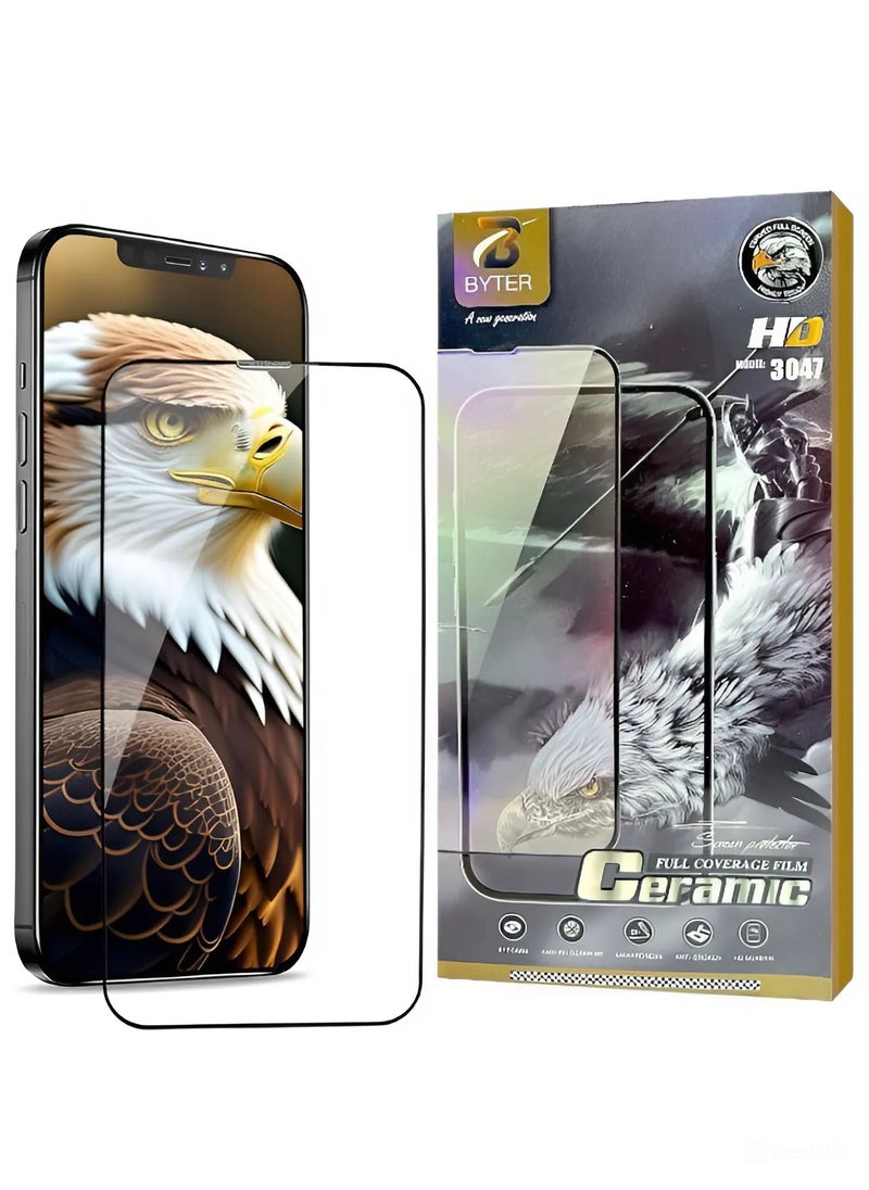 ماركة غير محددة - واقي شاشة سيراميك لآيفون 16 برو ماكس (iPhone 16 Pro Max) مضاد للكسر و الخدش و بوضوح عالي, حماية قصوى للشاشة من الخدوش والكسر من بيتر - Image 1