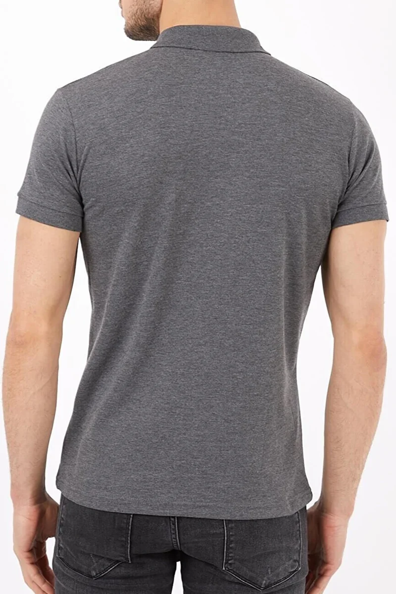 Belifanti Collection Men's Polo Neck T-Shirt Smoked
