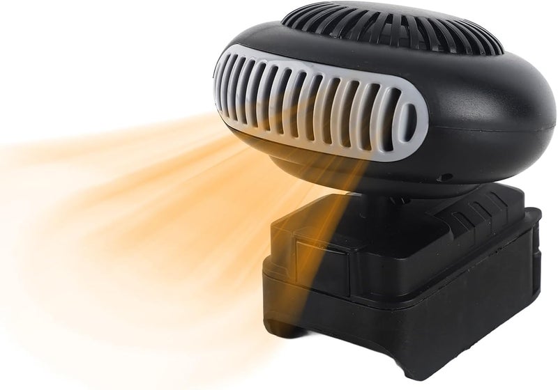 Thermostat Space Heater, Quiet Electric Space Heater with 180° Rotating Head, 2 Gear Adjustable Temperature, Compatible with Batteries