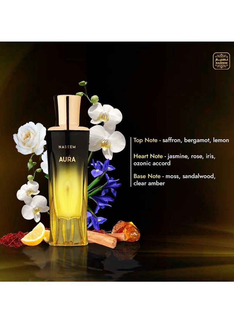 Naseem - Aura Perfume 80ml - Passionate Lemon and Bergamot | Tenacious Orris Heart | Sandalwood and Ambroxan Base | Greatness in a Bottle - Image 1