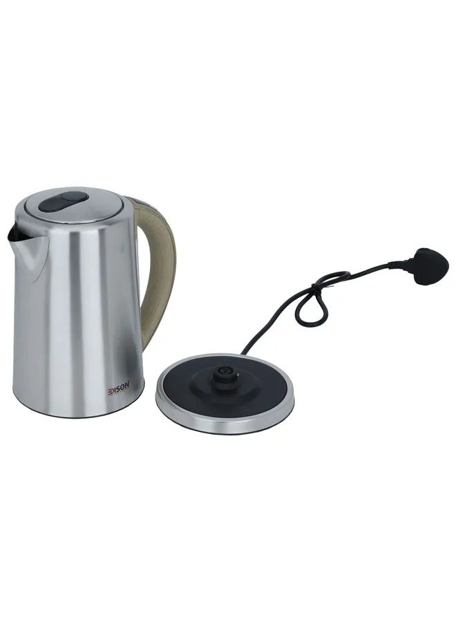 اديسون غلاية ماء أستيل بيد خشبي فاتح 1.7 لتر 2100 واط - Image 3