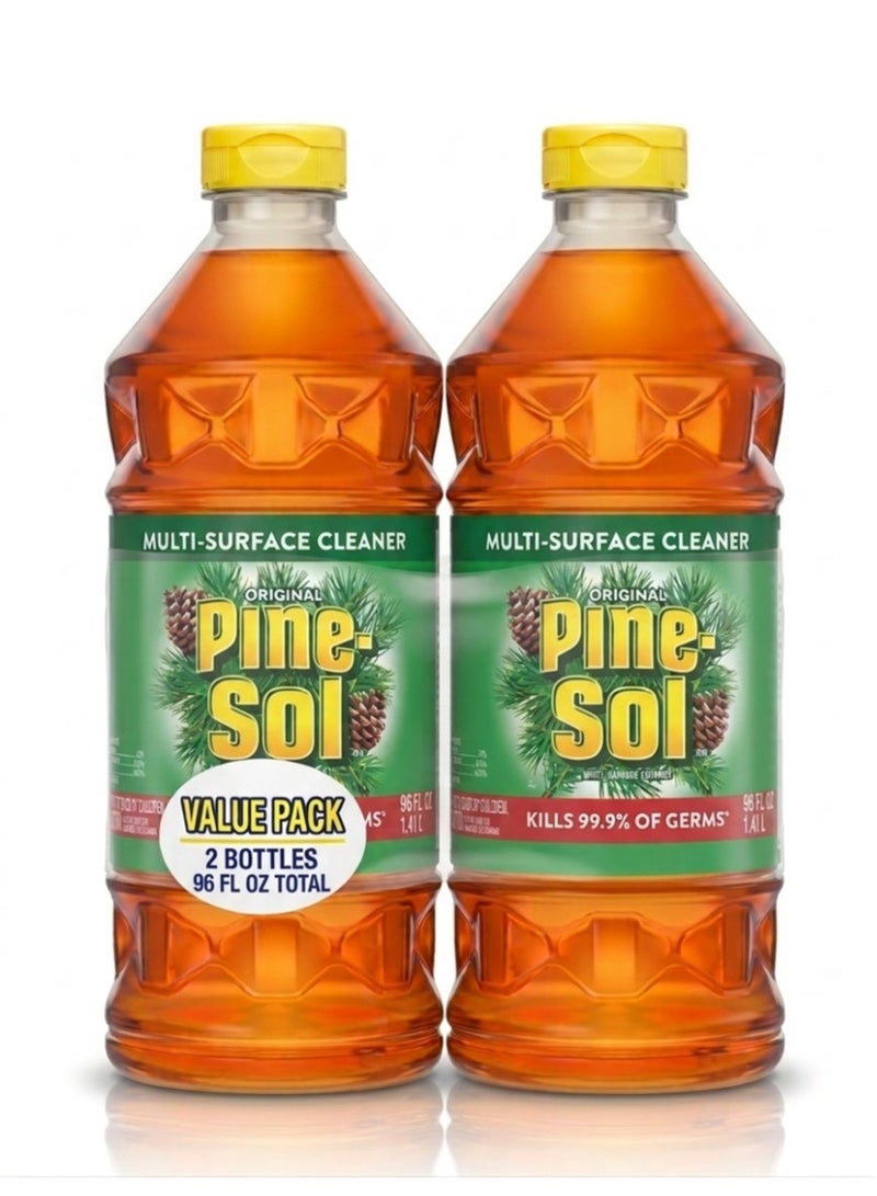 باين سول عبوة توفير منظف باين سول الأصلي متعدد الأسطح، إجمالي 96 أونصة سائلة (زجاجتان سعة 48 أونصة) - Image 1