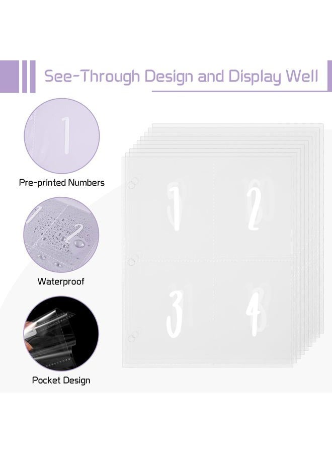 Pemocyny 100 Envelopes Money Saving Challenge Binder with Reusable Laminated Tracker, Budget Book with Cash Envelopes, Easy and Fun Way to Save $5,050 (Purple) - Image 5