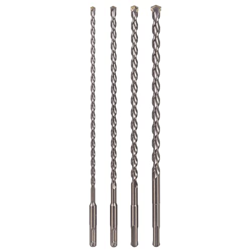 Sabre Tools 4-Piece 12in SDS Plus Drill Bit Set, Carbide Tipped, Rotary Hammer Drill Bits for Brick, Stone, Concrete (1/4" x 12", 5/16" x 12", 3/8" x 12", 1/2" x 12") - Image 1