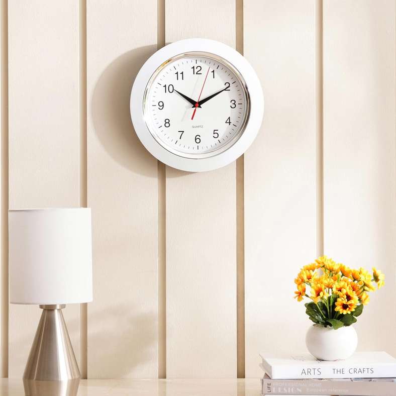 Gare Wall Clock Dia 25cm - White