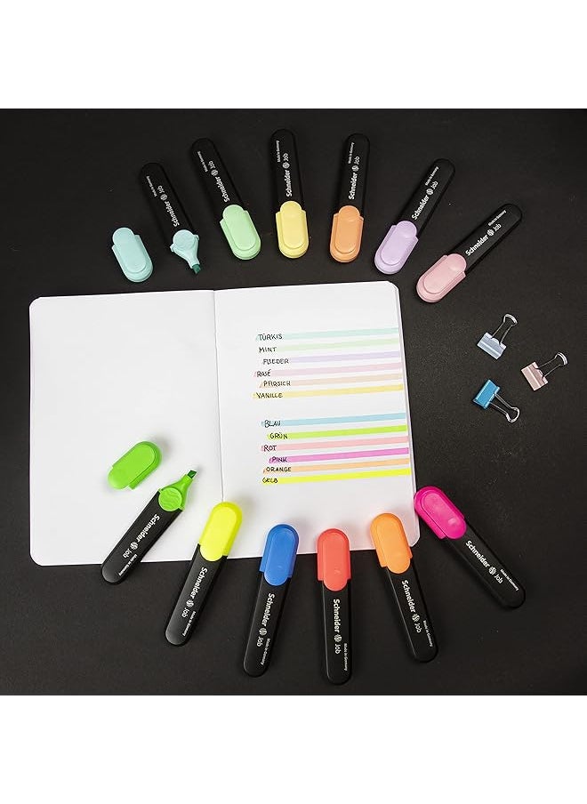 Schneider - Job 150 Pastel Highlighter Pens Turquoise Mint Lilac And Rose Pack Of 4 - Image 1