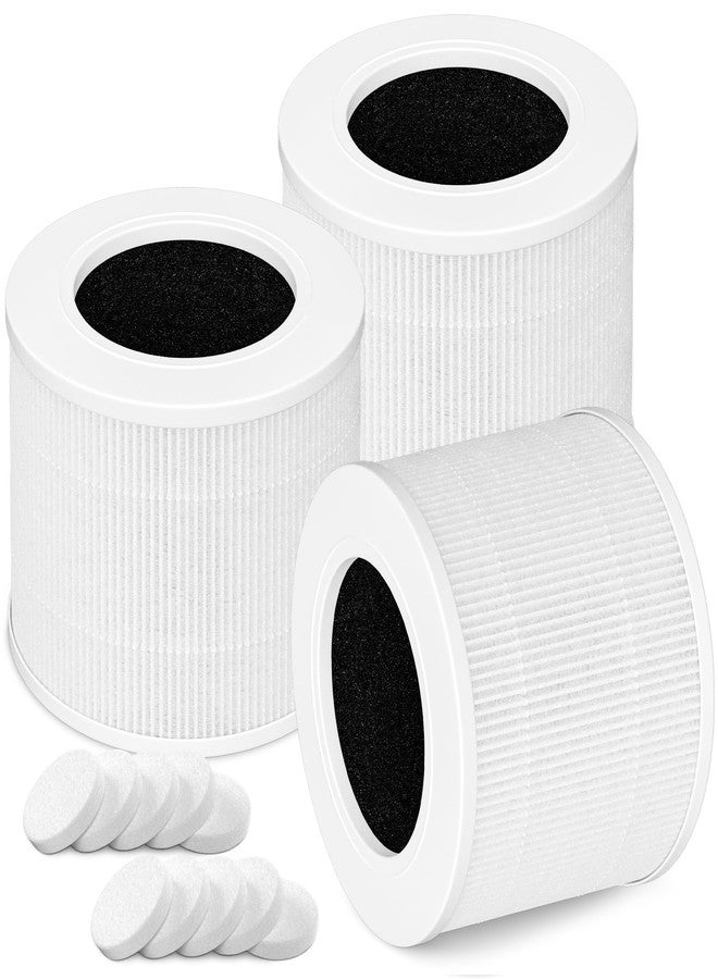 Funmit Core Mini Replacement Filter for LEVOIT Core Mini and Core Mini-P Air Purifier, 3-in-1 Filtration System and High-Efficiency Activated Carbon, Core Mini-RF, 3 Pack, White - Image 1