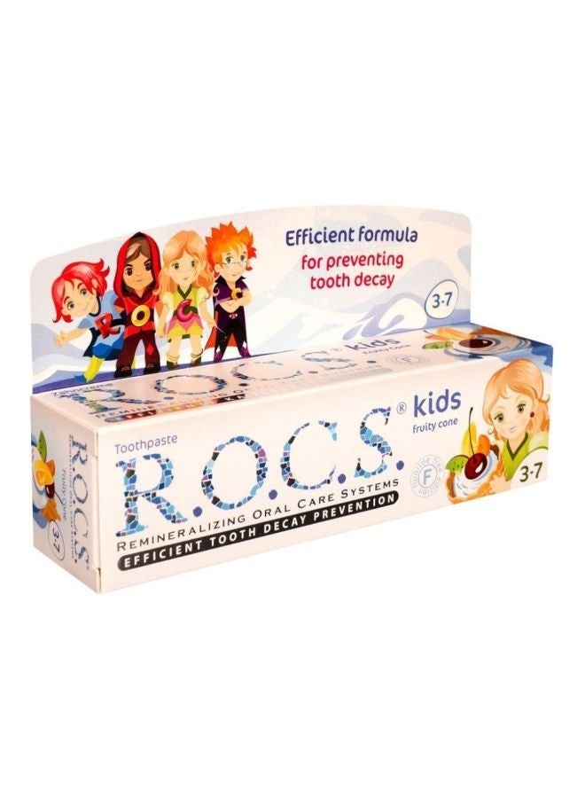 R.O.C.S معجون أسنان فواكه للأطفال، 3-7 سنوات