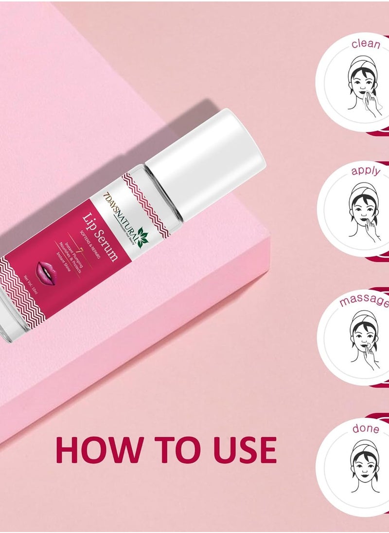 7 Days 7 DAYS Natural Lip Serum For Men & Women Soft & Supple Lips Suitable For All Skin Types Lip Serum (10 Ml) Hydrates Lips & Enhances The Natural...  - Image 2