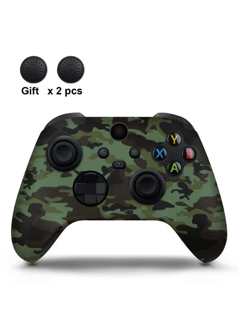 Geustos Soft Silicone Protective Case Cover for Xbox Series S/X Controller, Non-Slip No Interference Skin Protector Case Full Protection Cover for Xbox Series S/X Wireless Controller with 2 Thumb Grip Caps  - Image 1