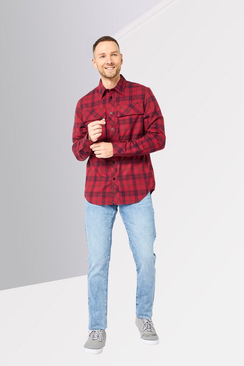 G-Star RAW قميص كاجوال طويل الأكمام للرجال بقصة عادية، متعدد الألوان - Image 2