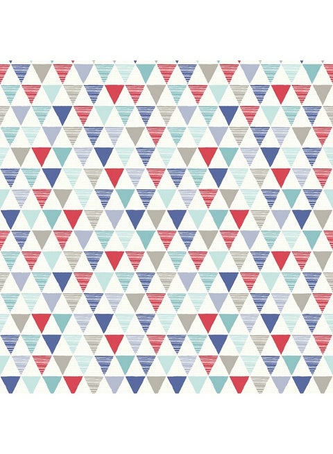 Jester Triangle Pattern Wallpaper Red White Blue