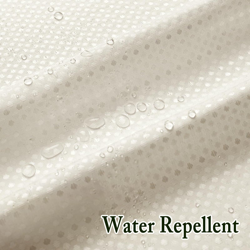 Gibelle Long Shower Curtain 72x80  Waffle Weave Bathroom Shower Curtain with Snap-in Fabric Liner Set  No Hooks Needed  Hotel Style with Mesh Top Window  Ivory - Image 5